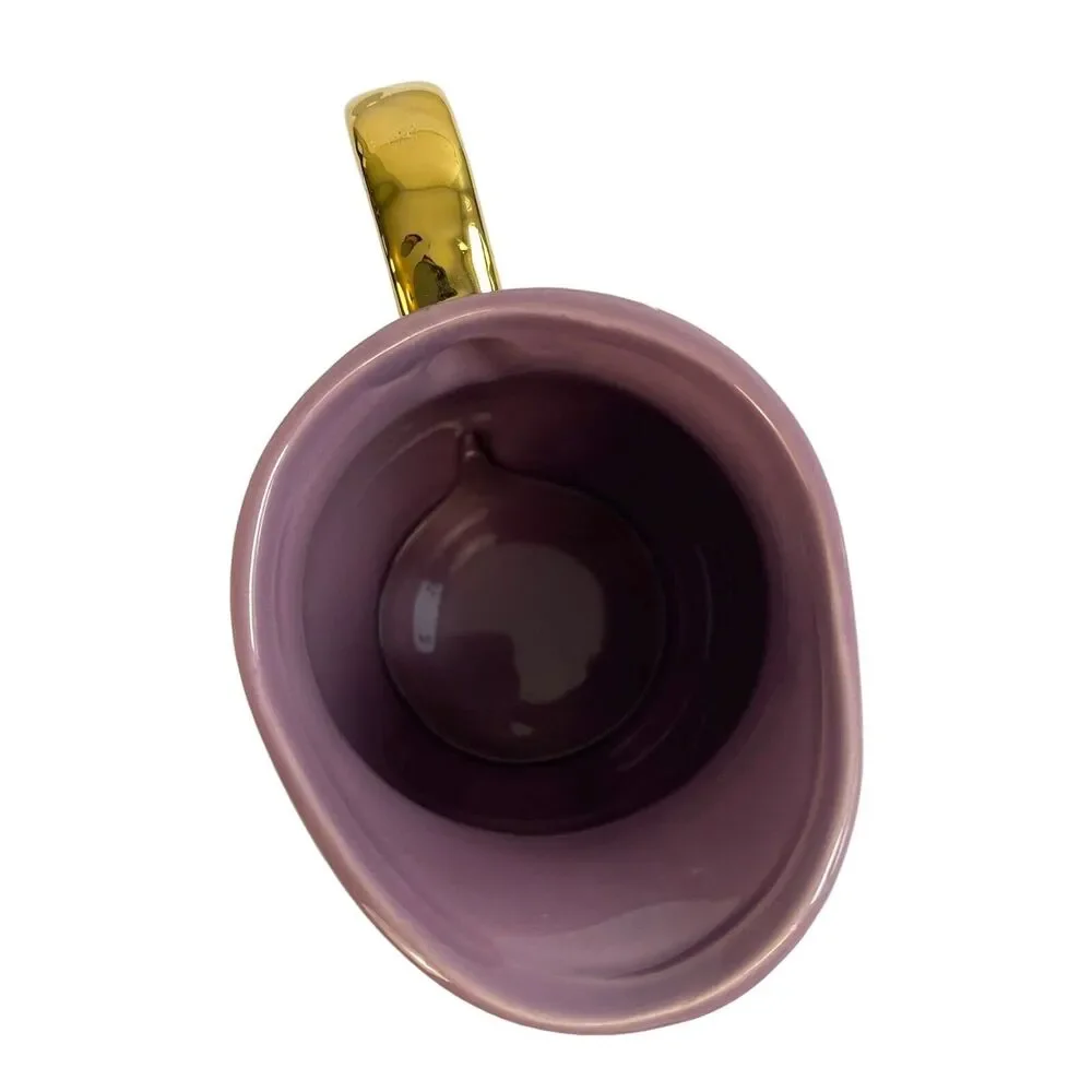 Ceramic Creamer Purple W/ Gold Handle & Trim‎  Decanter Maximalist Mugs